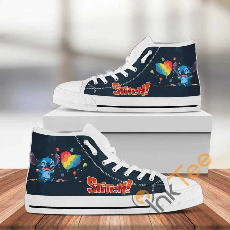 Stitch Disney Custom Pattern Movie No 323 High Top Shoes