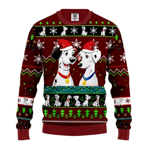 Style0Style Dalmatians Christmas Ugly Sweater
