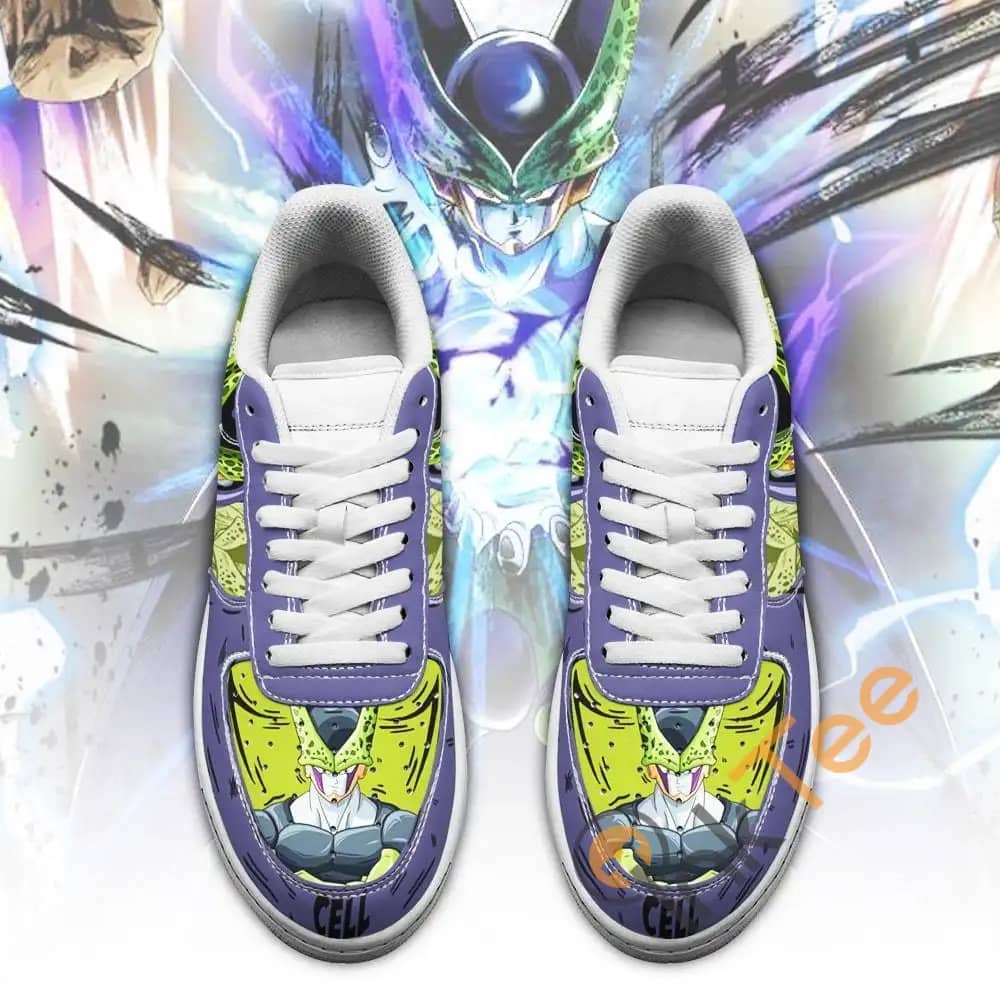 Super Cell Custom Dragon Ball Anime Fan Gift Amazon Nike Air Force Shoes