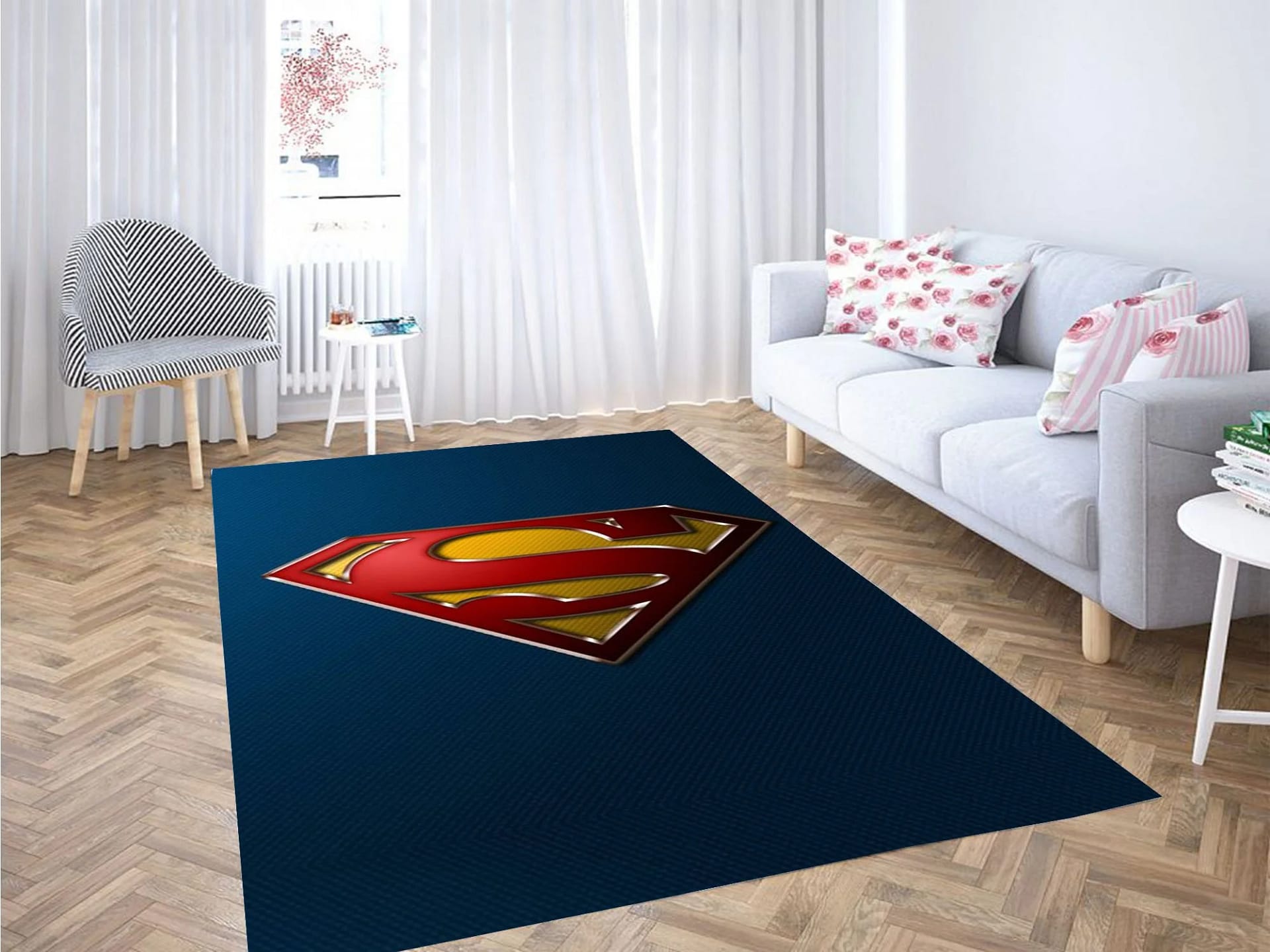 Superman Blue Wallpaper Carpet Rug