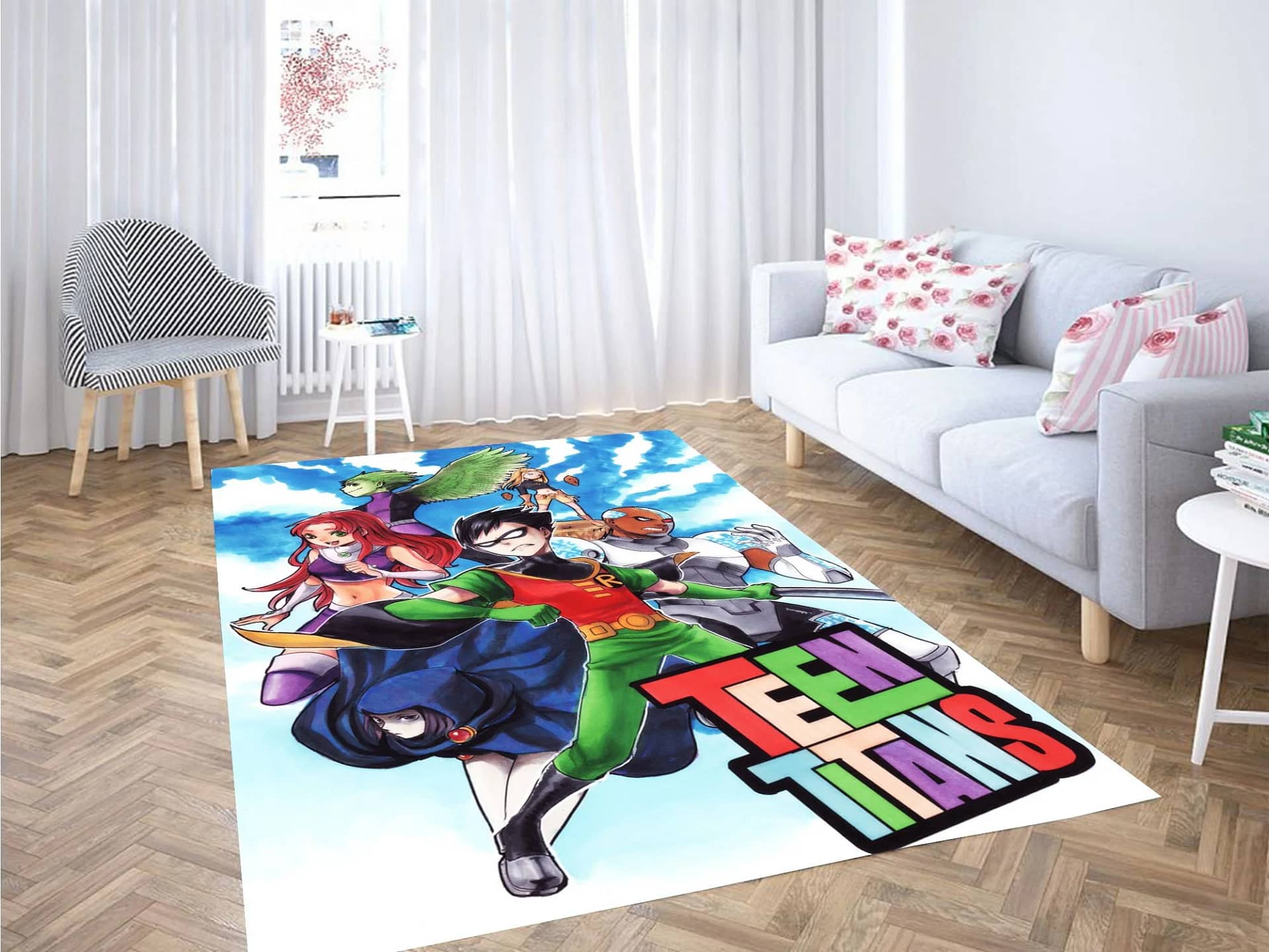 Teen Titans Main Character Carpet Rug