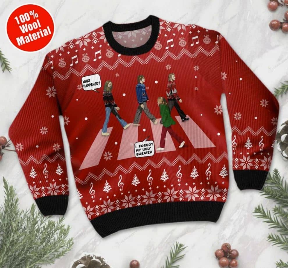 Inktee Store - The Beatles Abbey Road Ugly Christmas Sweater Image