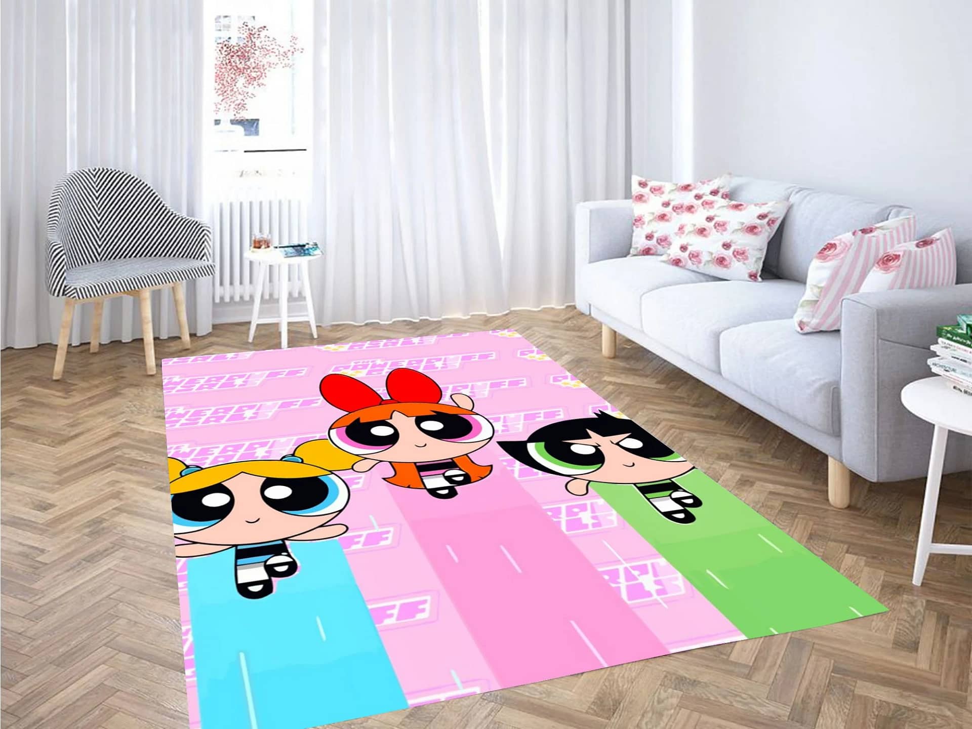 The Powerpuff Girls Character Carpet Rug