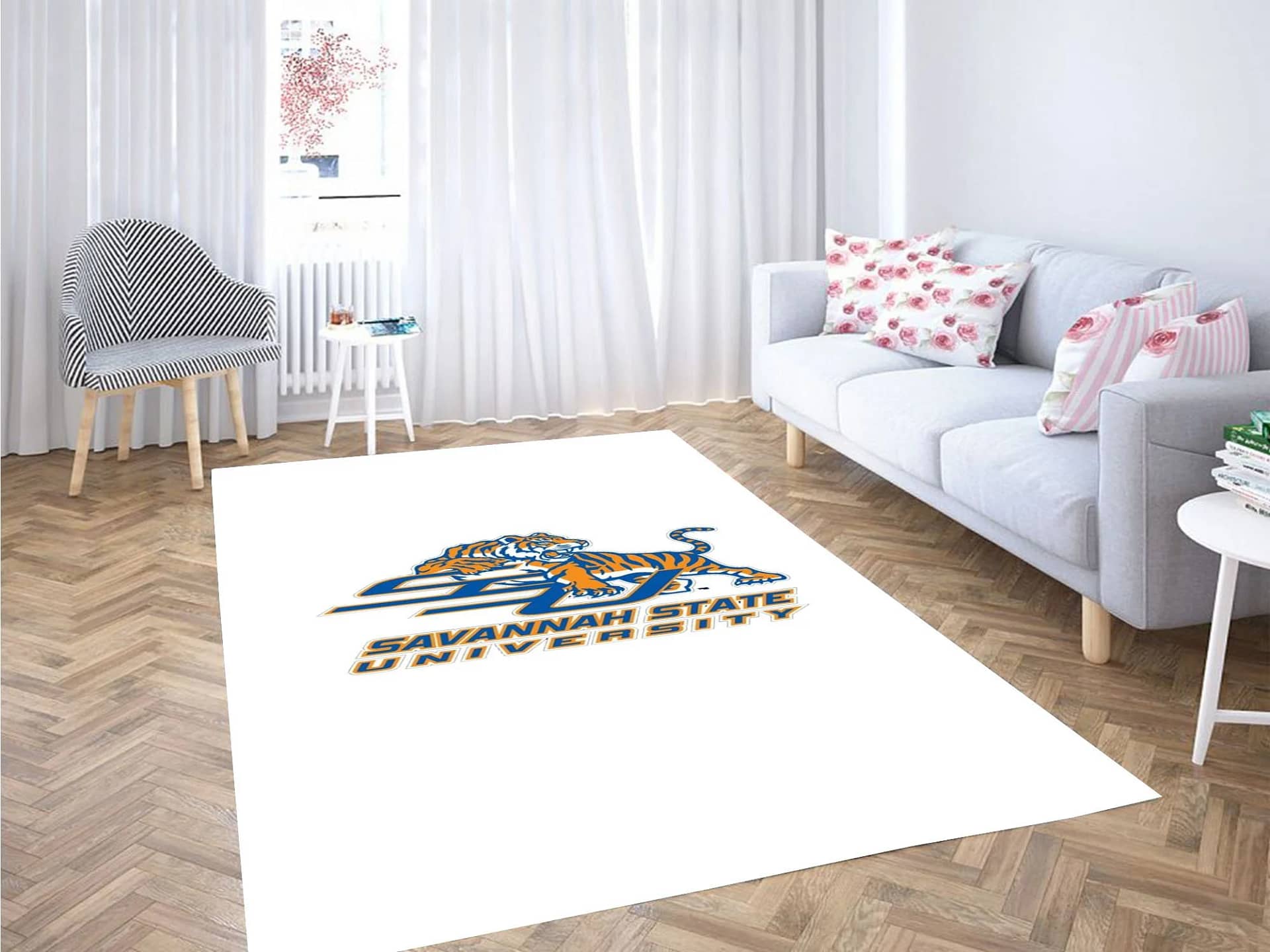 The Savannah State Tigers And Lady Tigers Carpet Rug