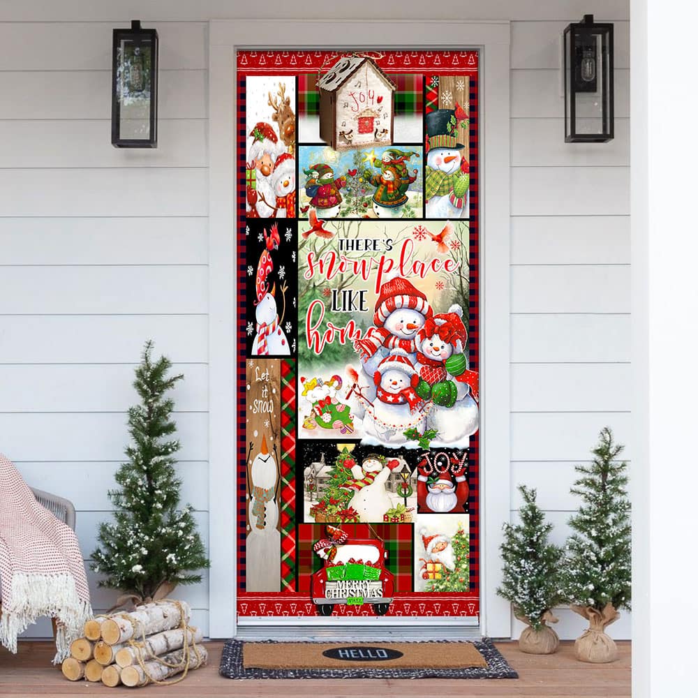 There�s Snow Place Like Home Snowman Door Cover