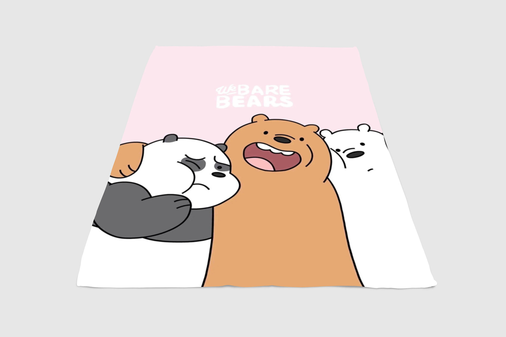 Three Character We Bare Bears Fleece Blanket