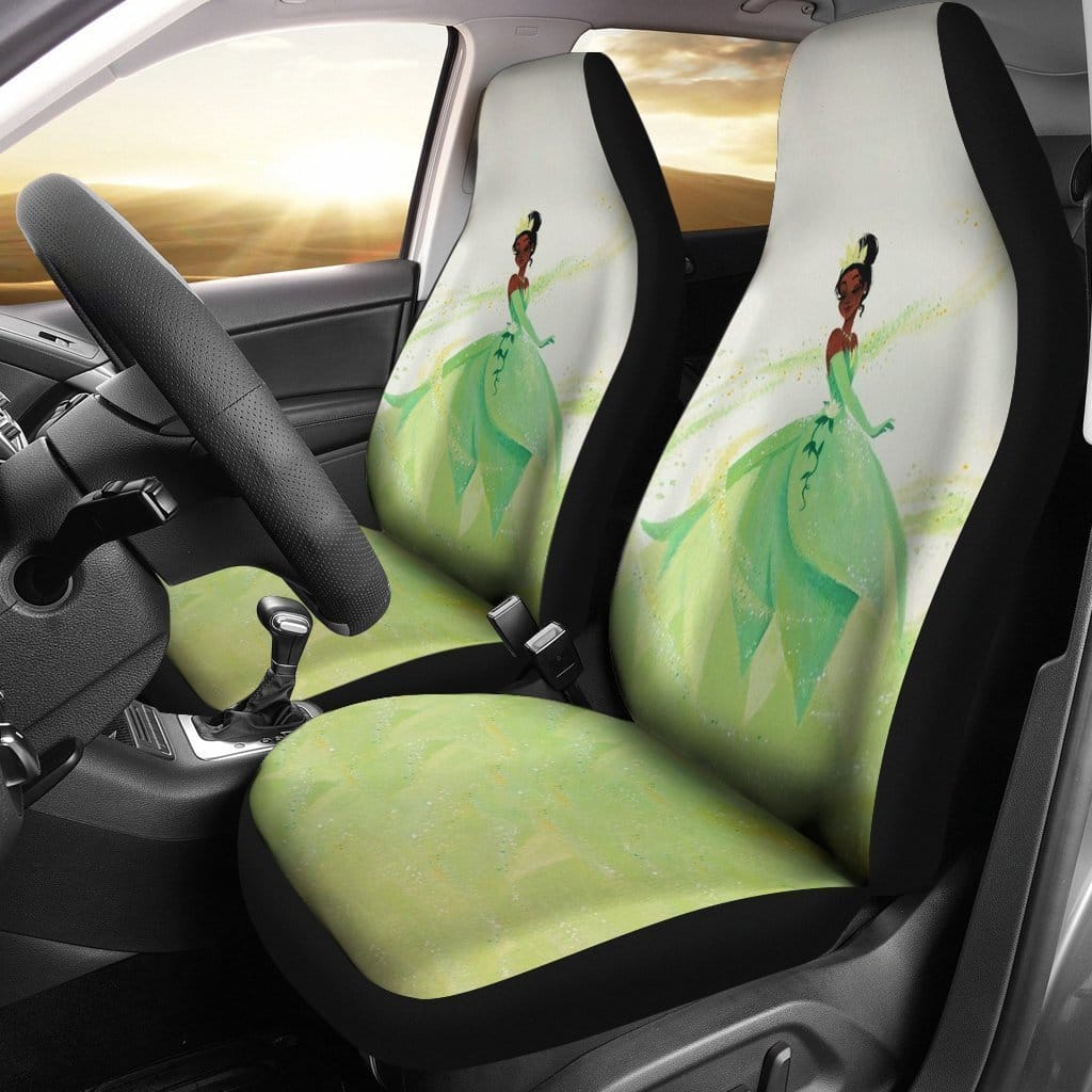 Tiana Disney Princess Cartoon Fan Gift Car Seat Covers