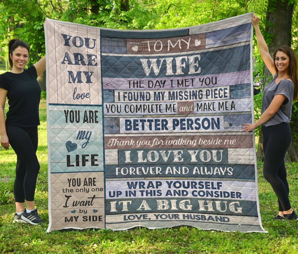 To My Wife - Your Husband Quilt