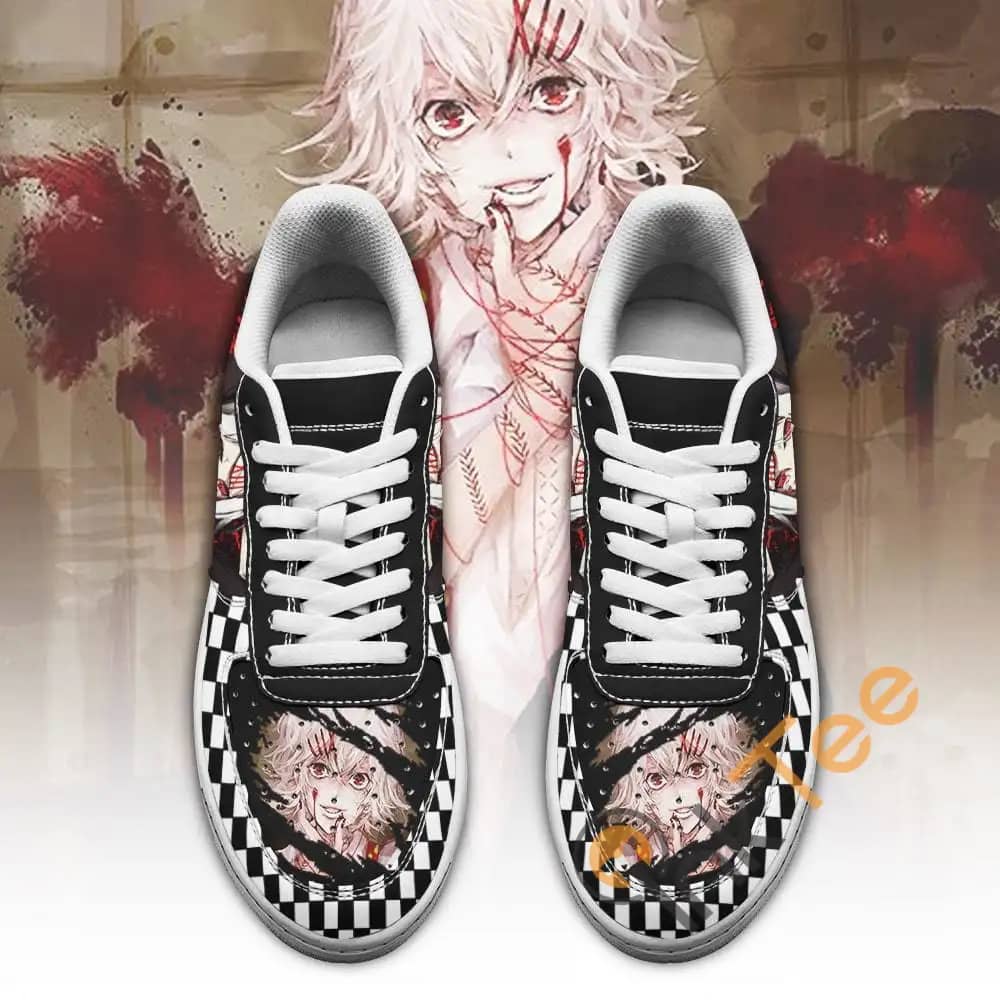Tokyo Ghoul Juuzou Custom Checkerboard Anime Amazon Nike Air Force Shoes