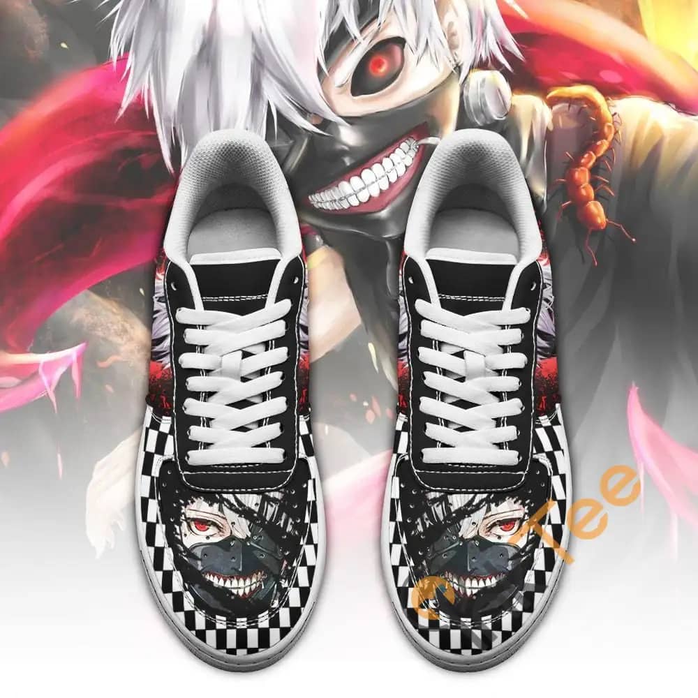 Tokyo Ghoul Kaneki Custom Checkerboard Anime Amazon Nike Air Force Shoes