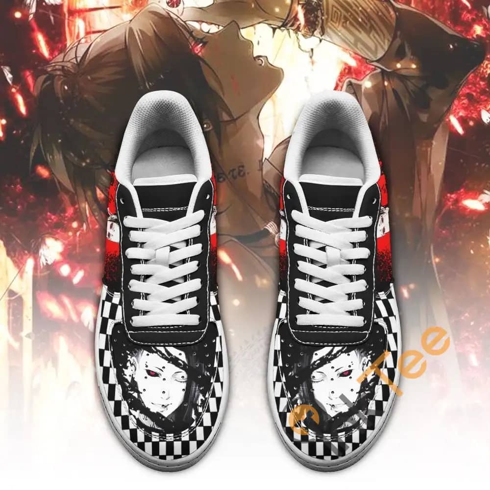 Tokyo Ghoul Uta Custom Checkerboard Anime Leather Amazon Nike Air Force Shoes