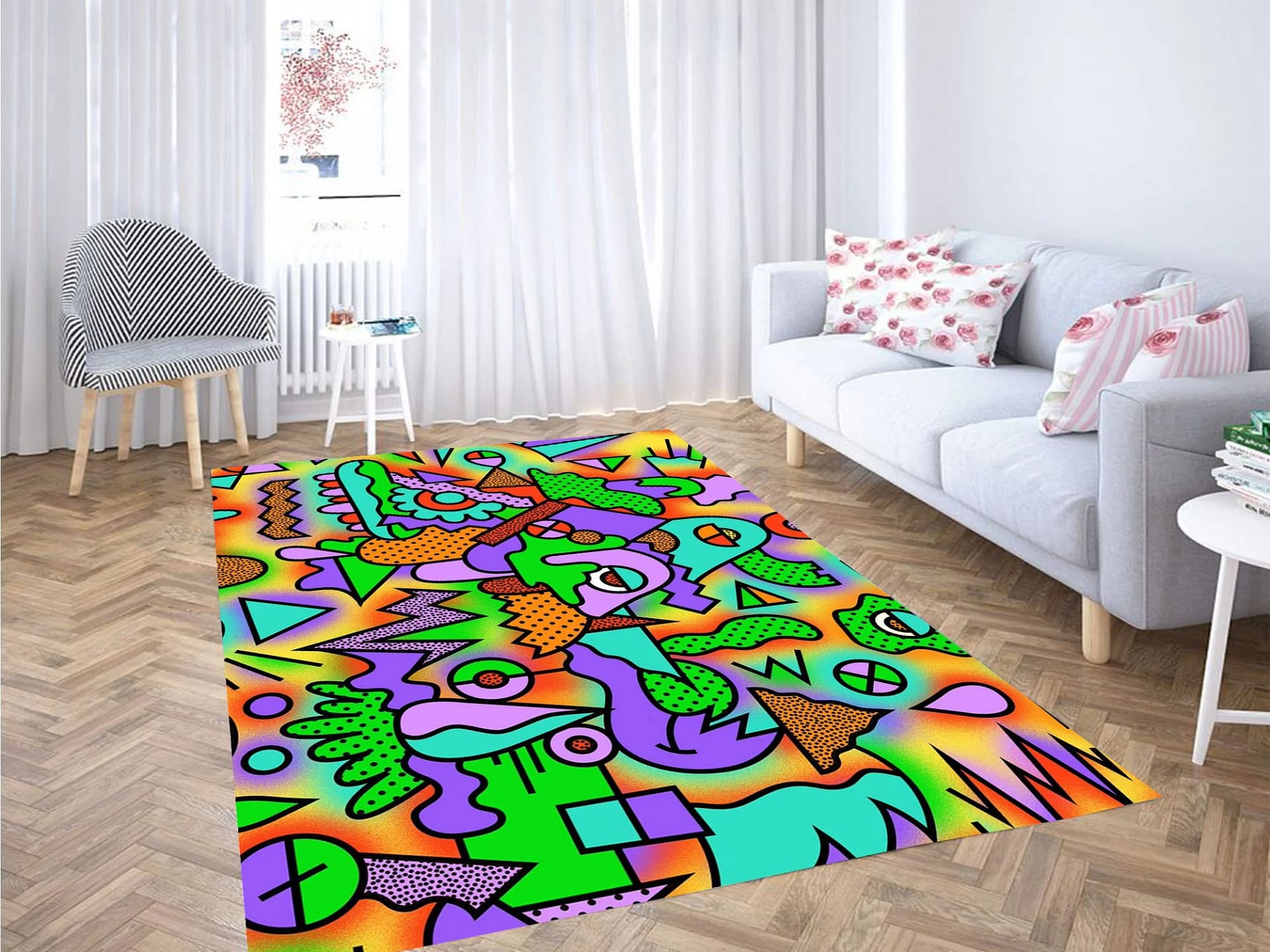 Tone Cartoon Network Pattern Carpet Rug