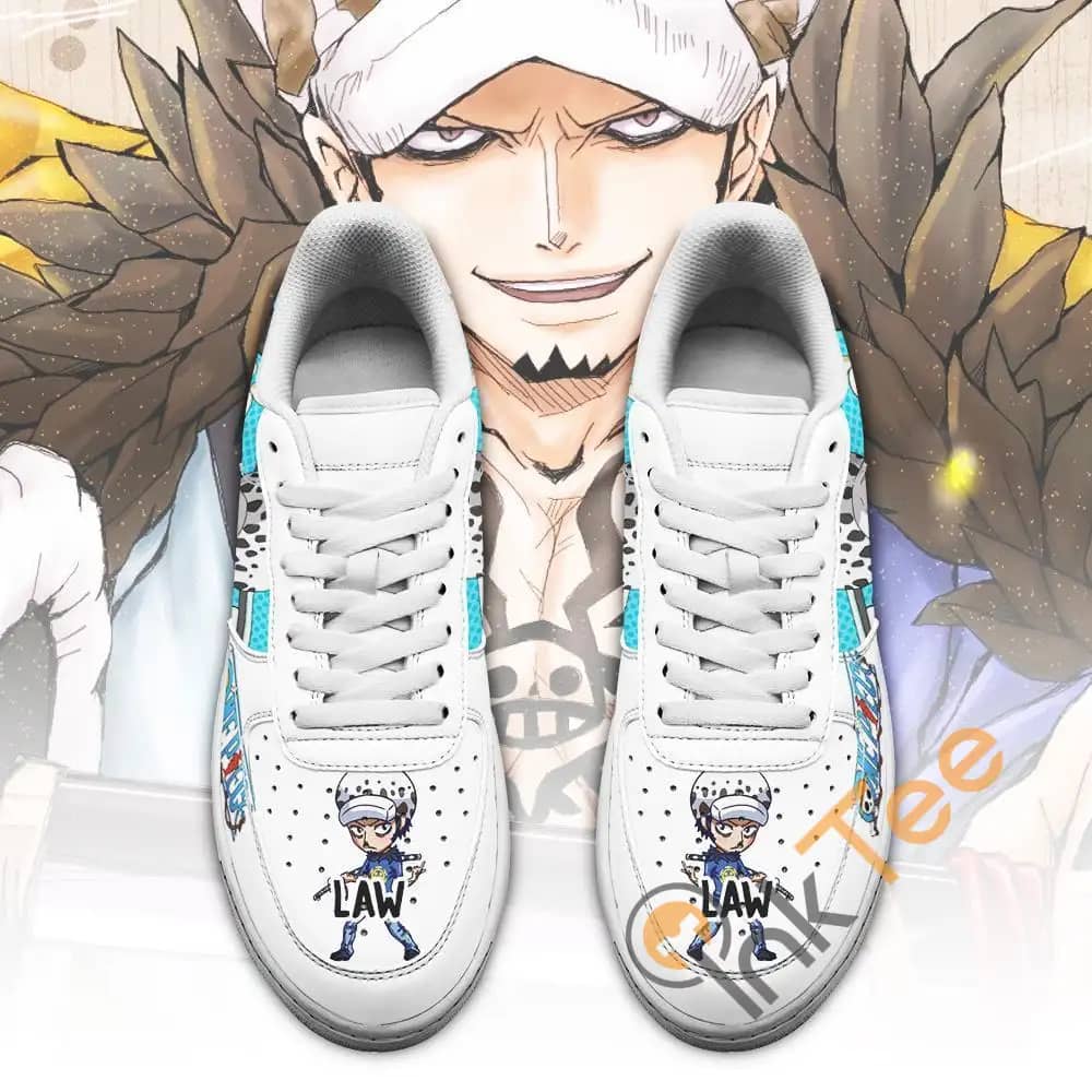Trafalgar D. Water Law Custom One Piece Anime Fan Amazon Nike Air Force Shoes