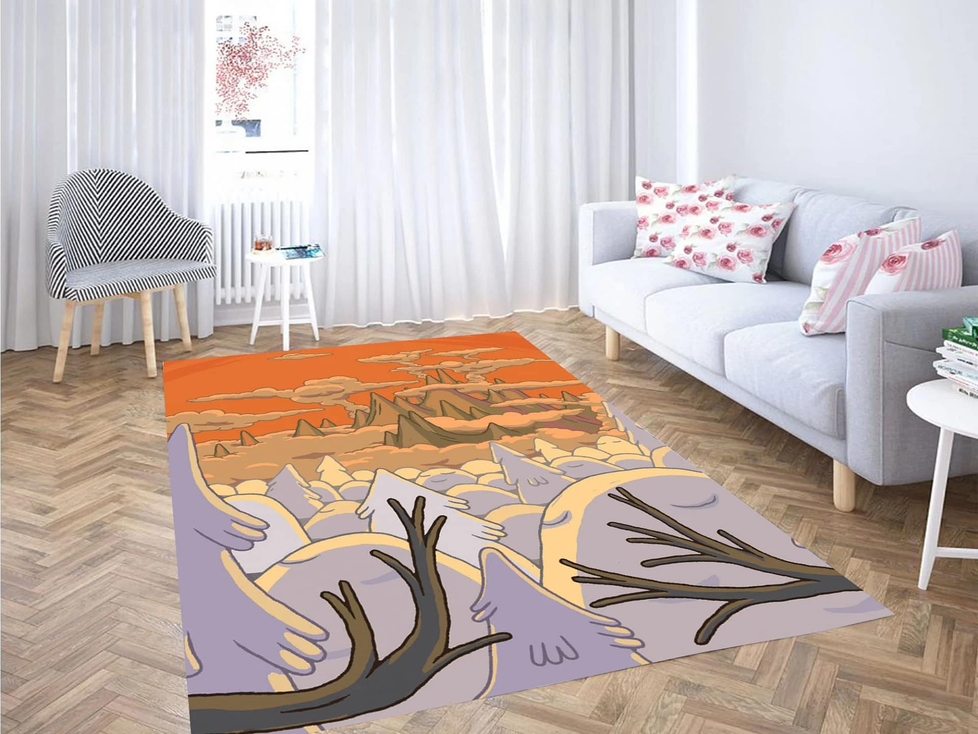 Tree Land Adventure Time Carpet Rug