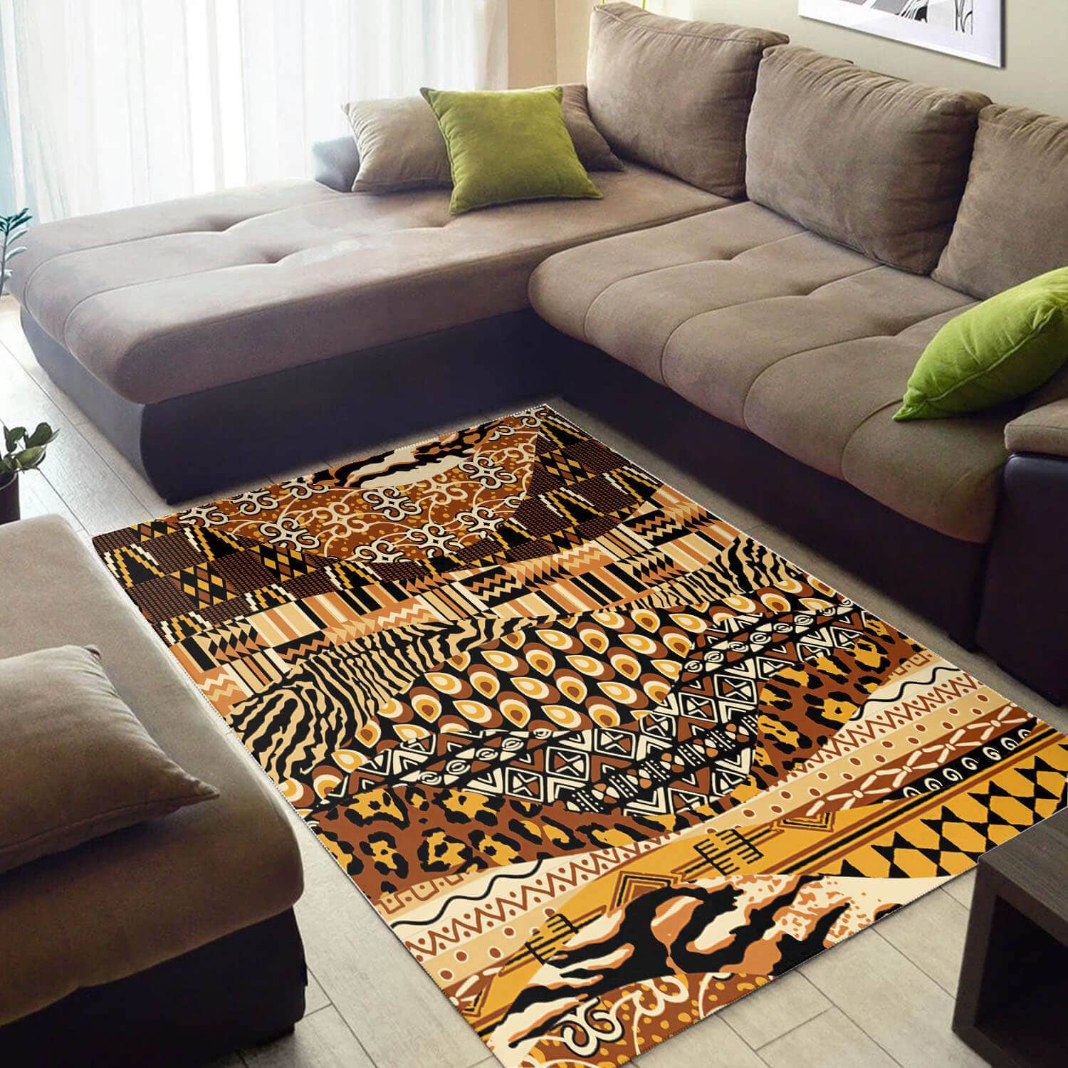 Trendy African Abstract Afrocentric Pattern Art Large Carpet Room Rug