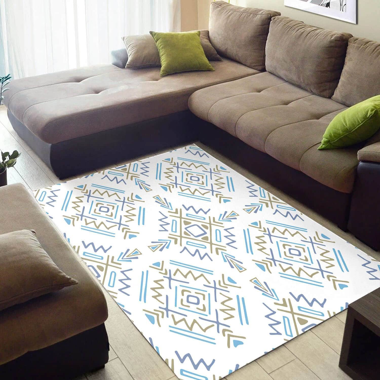 Trendy African Abstract American Black Art Ethnic Seamless Pattern Themed Inspired Home Rug