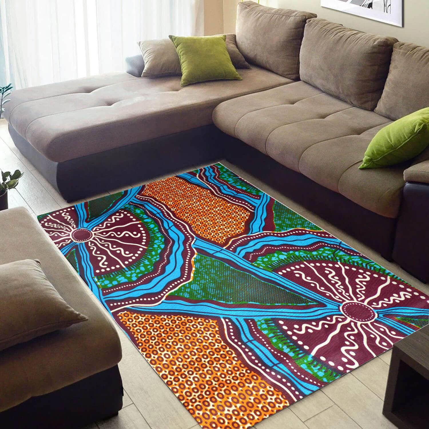 Trendy African American Amazing Black History Month Afrocentric Art Style Area Rug