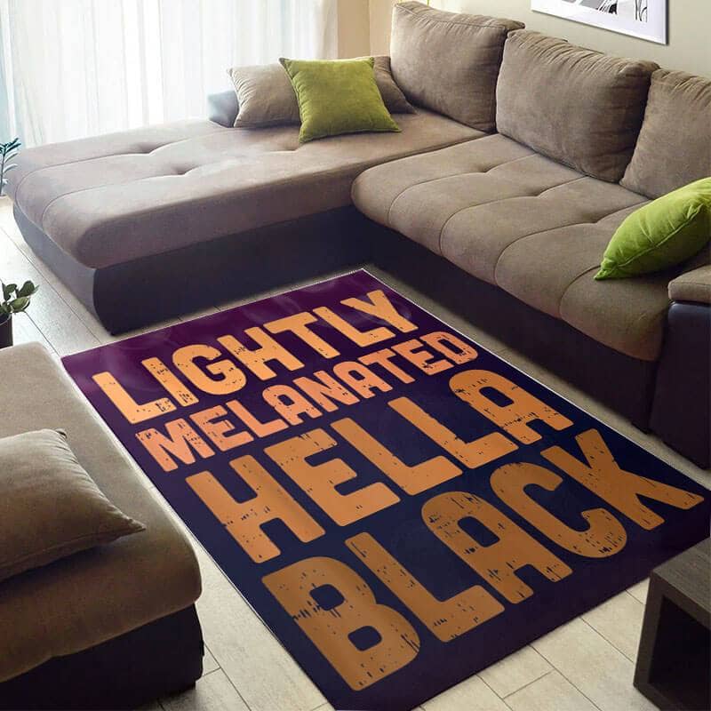 Trendy African American Beautiful Queen Lightly Melanated Hella Black Themed Carpet Living Room Rug