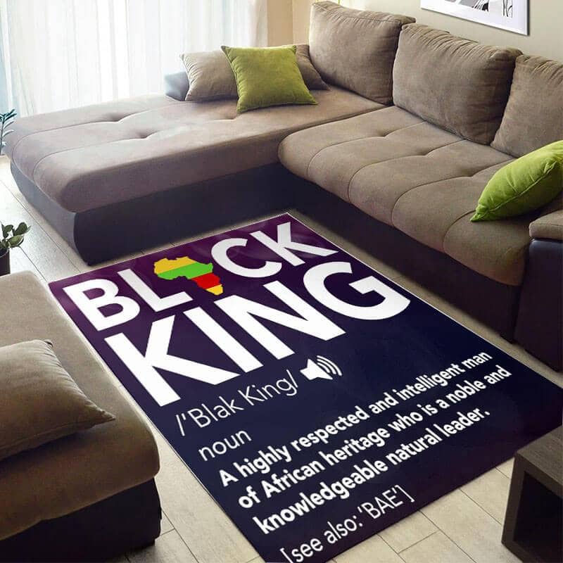 Trendy African American Beautiful Themed Men Black King Design Floor Carpet Home Rug