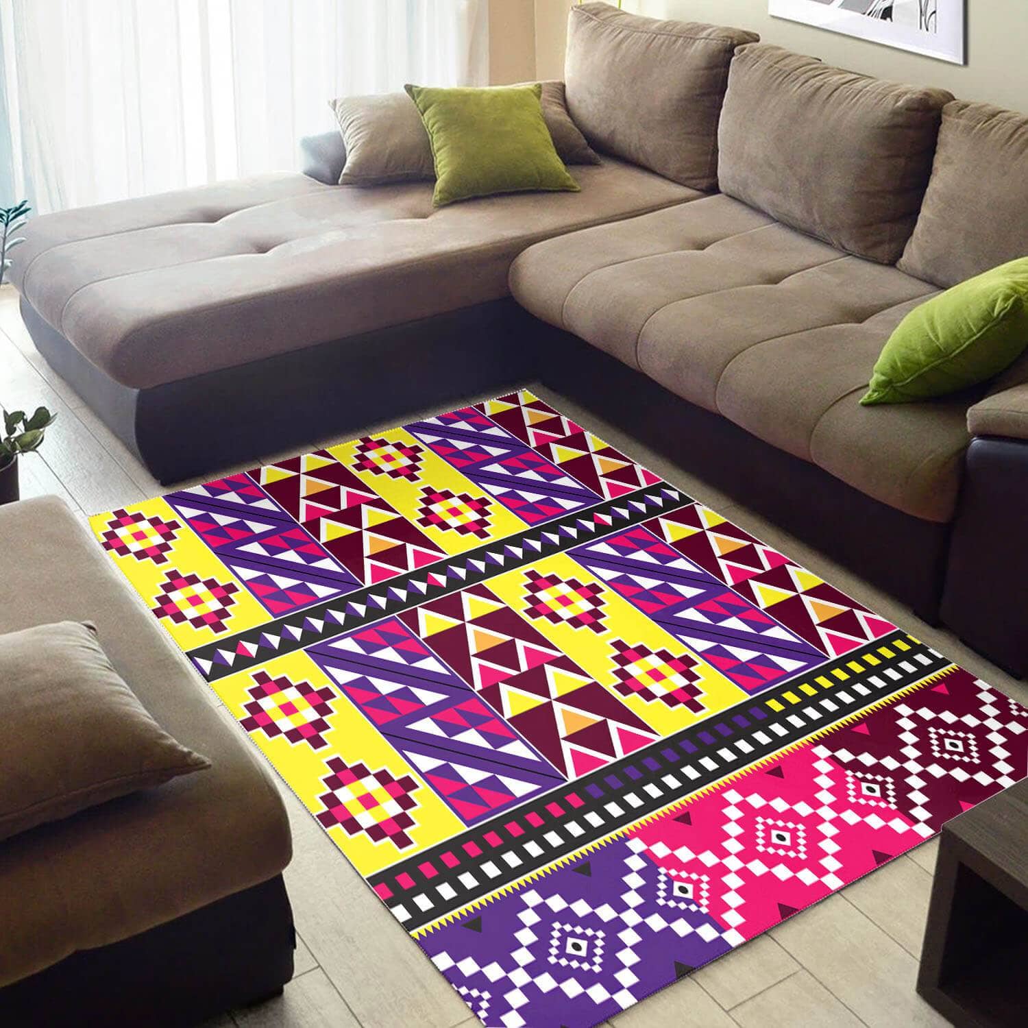 Trendy African American Holiday Afro Afrocentric Pattern Art Design Floor Carpet Inspired Living Room Rug