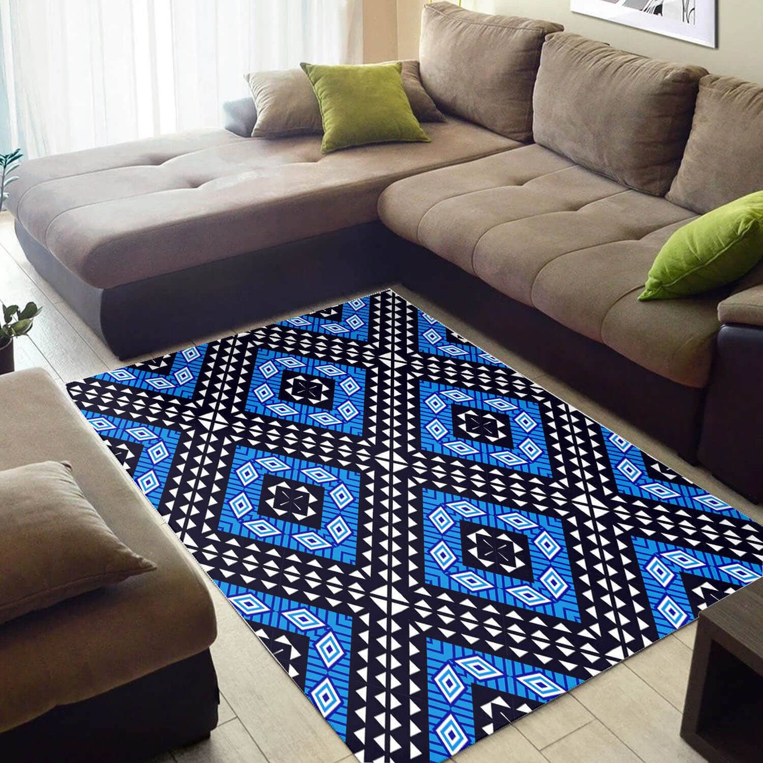 Trendy African American Modern Black History Month Afrocentric Art Design Floor Style Rug