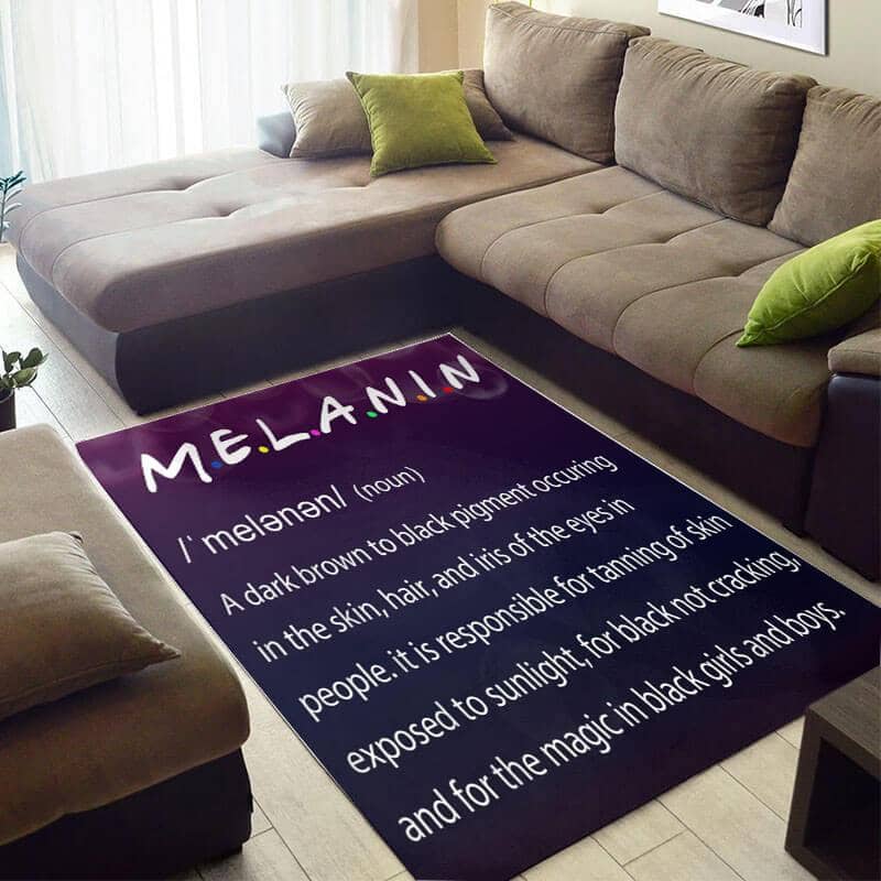 Trendy African American Pretty Afrocentric Lady Melenin Definition Themed Home Rug