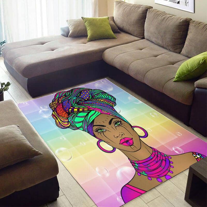 Trendy African American Pretty Melanin Girl Style Carpet Room Rug