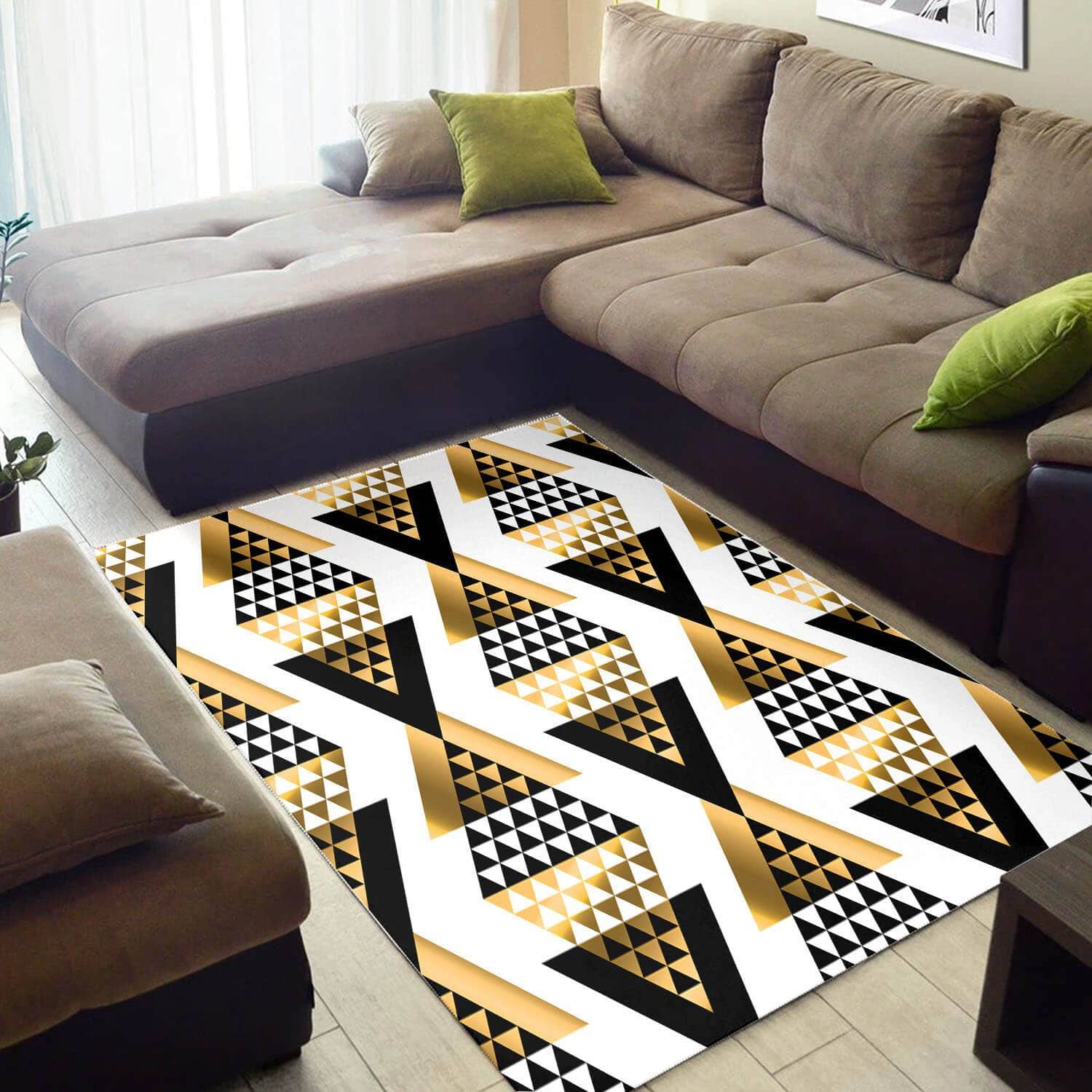 Trendy African American Vintage Afrocentric Seamless Pattern Design Floor Style Rug