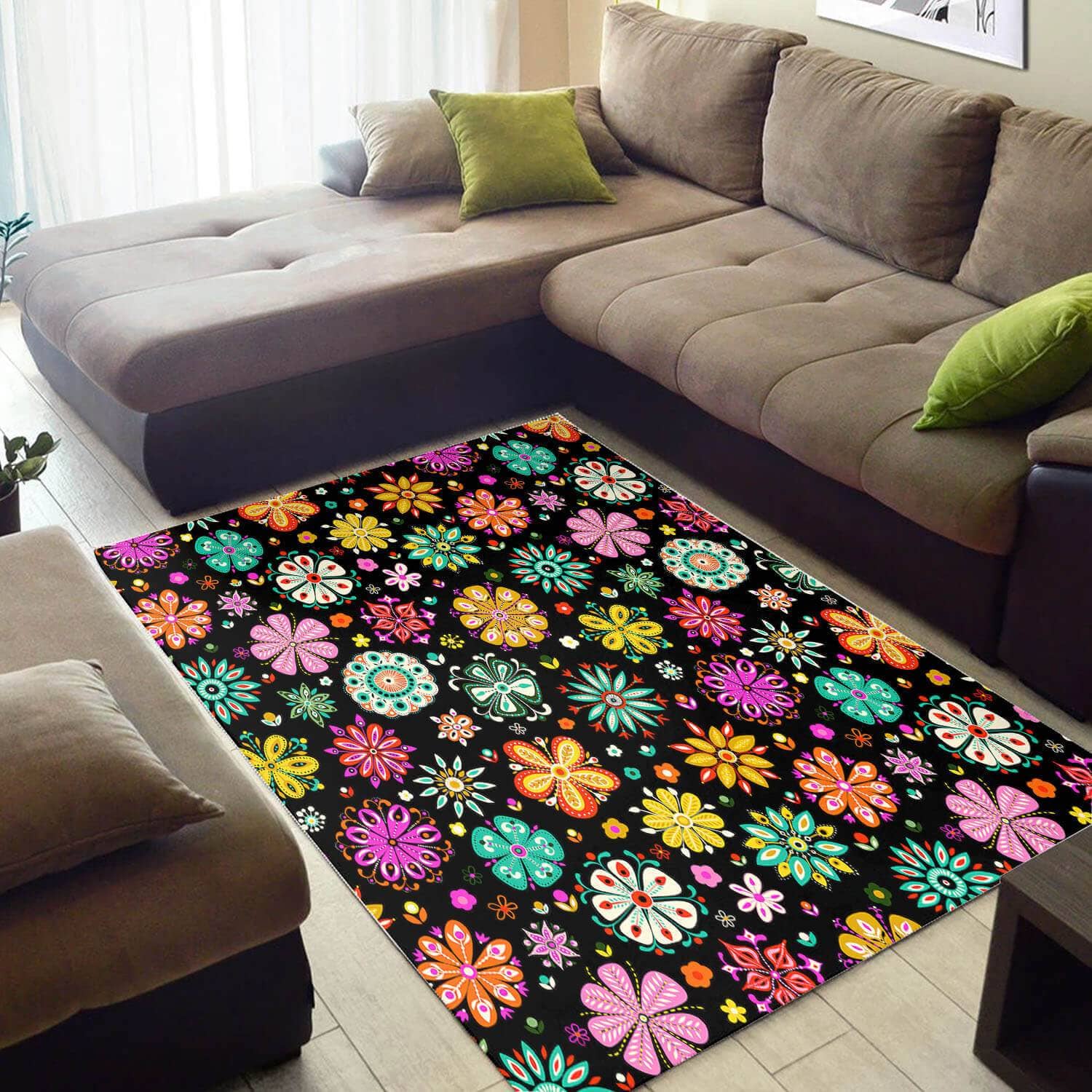 Trendy African Attractive Black History Month Ethnic Seamless Pattern Large Carpet Style Rug
