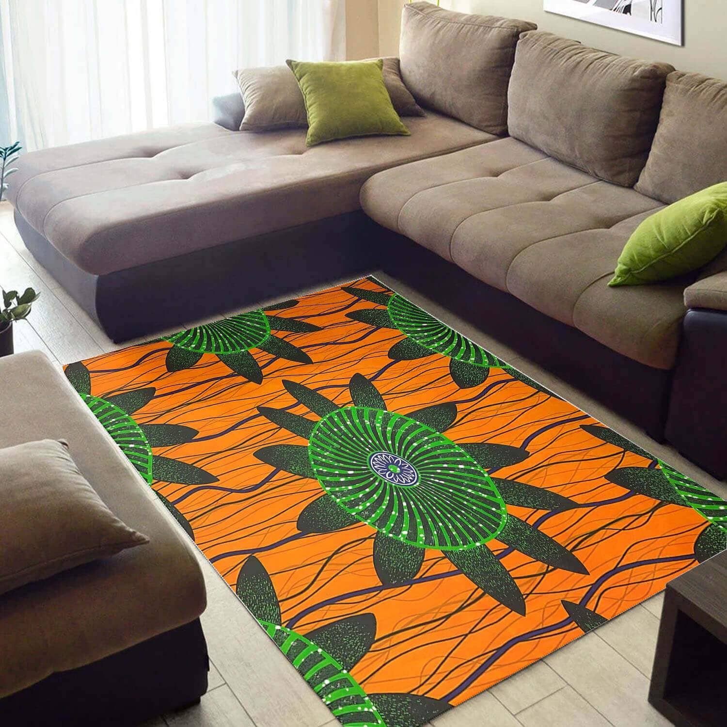 Trendy African Attractive Print Seamless Pattern Style Carpet Rug