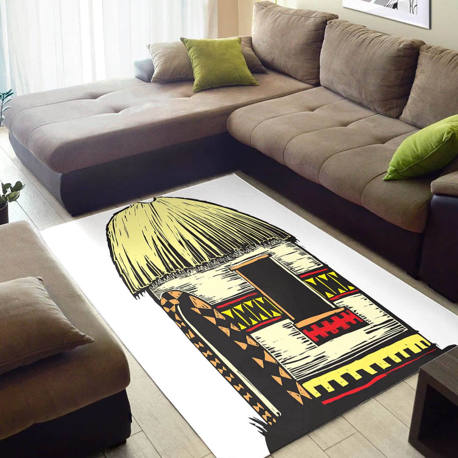 Trendy African Beautiful Natural Hair Afrocentric Art Style Carpet Room Rug