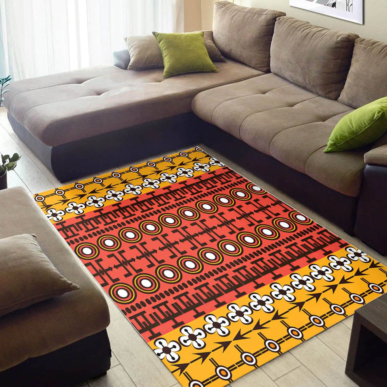 Trendy African Cool Afro American Afrocentric Art Large Themed Home Rug