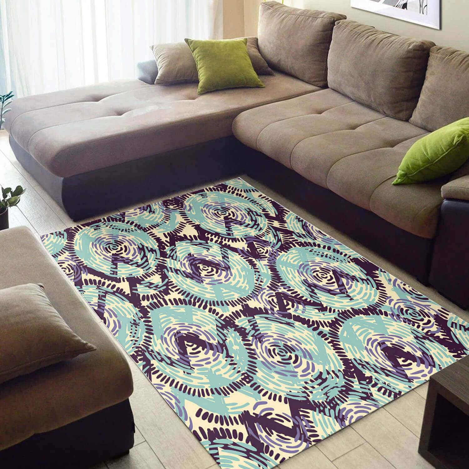 Trendy African Cool Afrocentric Pattern Art Style Floor Themed Home Rug