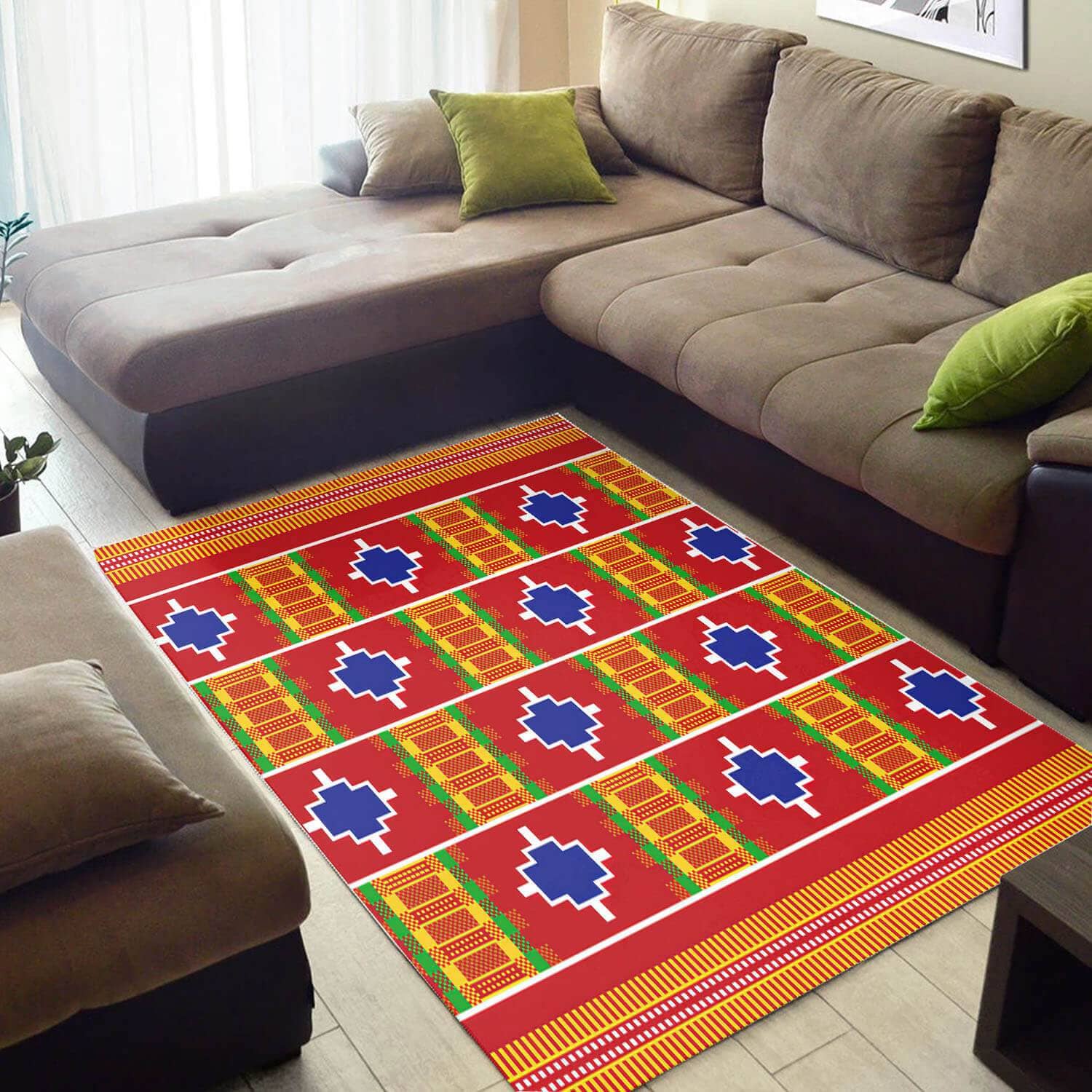 Trendy African Cool Natural Hair Afrocentric Art Themed Living Room Rug