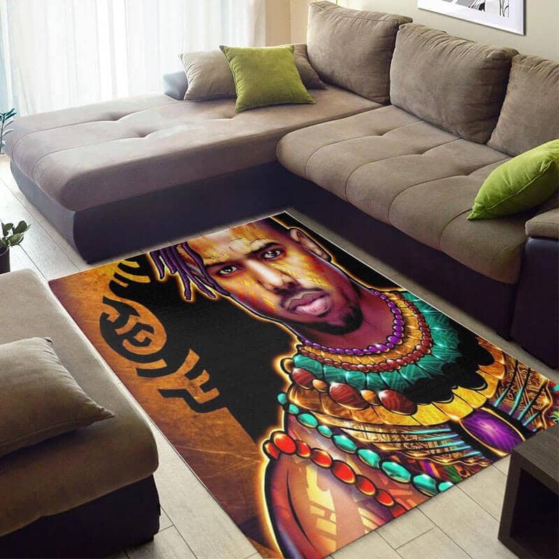 Trendy African Cute Natural Hair Melanin Vintage Black King Large Carpet Living Room Rug