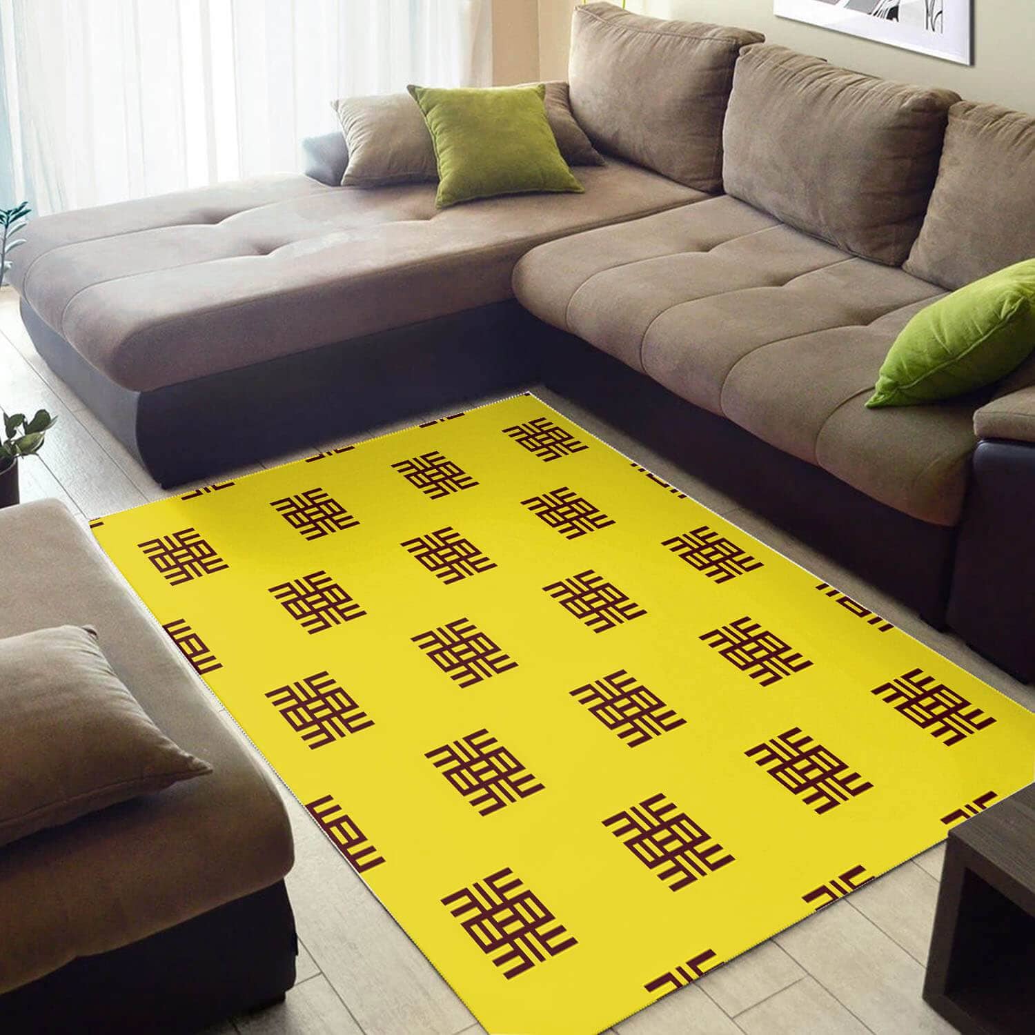 Trendy African Cute Style Ethnic Seamless Pattern Large Inspired Living Room Rug