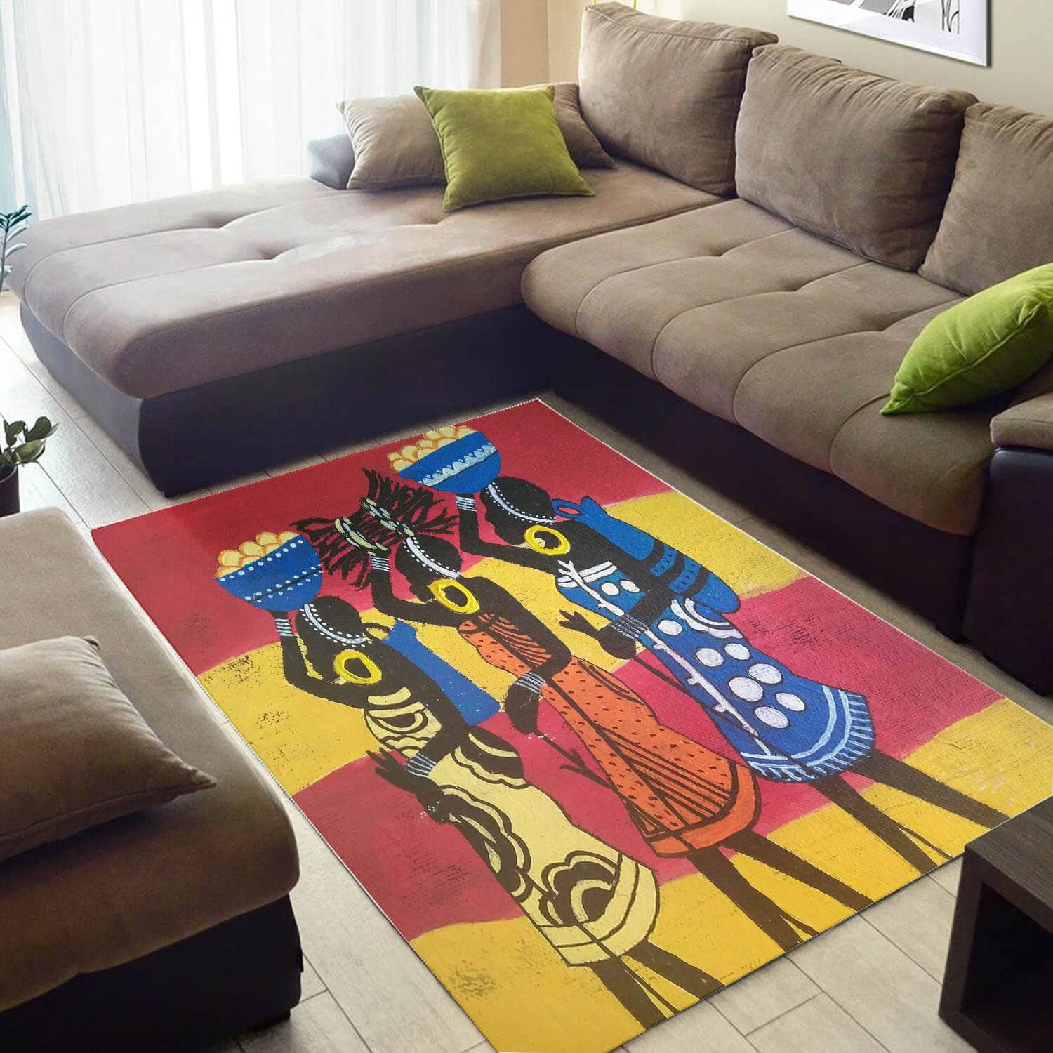 Trendy African Pretty Style Afro Girl Themed Home Rug