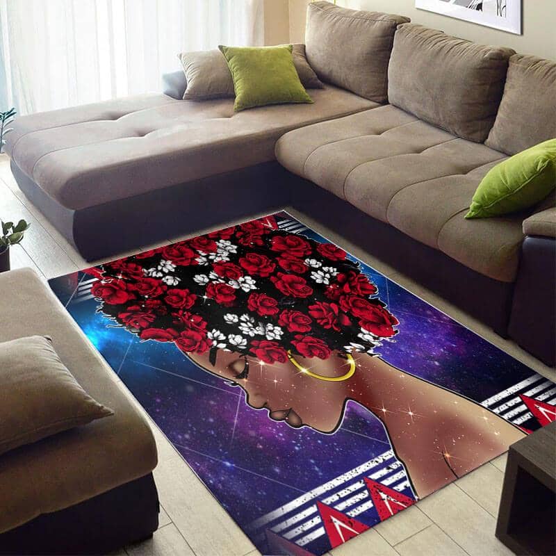 Trendy African Pretty Style Lady Design Floor Themed Home Rug