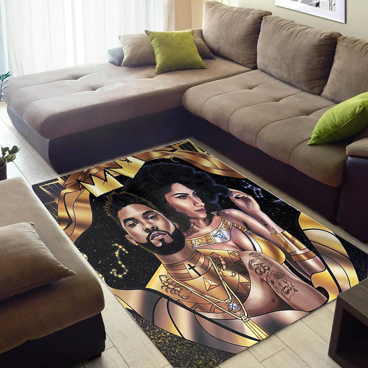 Trendy African Pretty Themed Queen Design Floor Carpet Room Rug