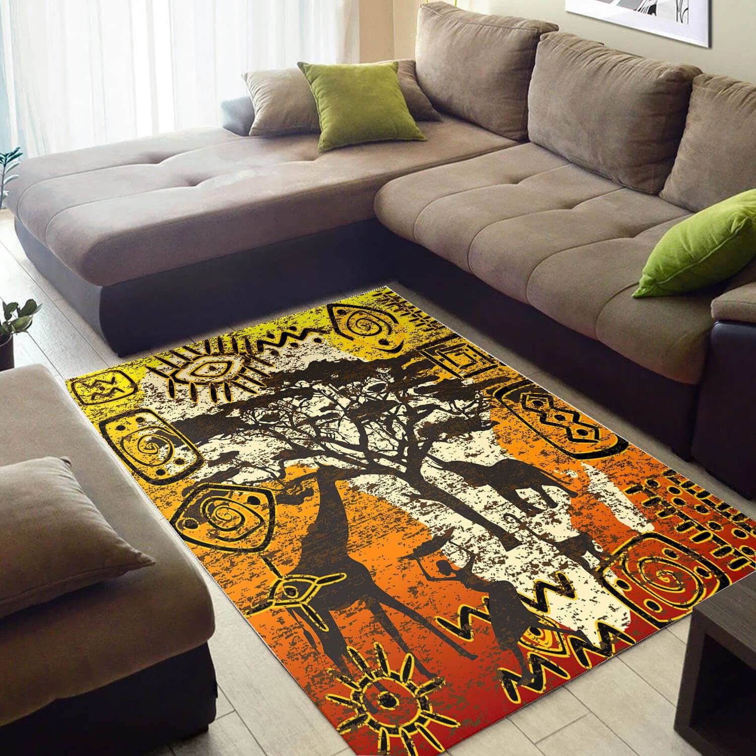 Trendy African Retro American Black Art Afrocentric Style Area Room Rug