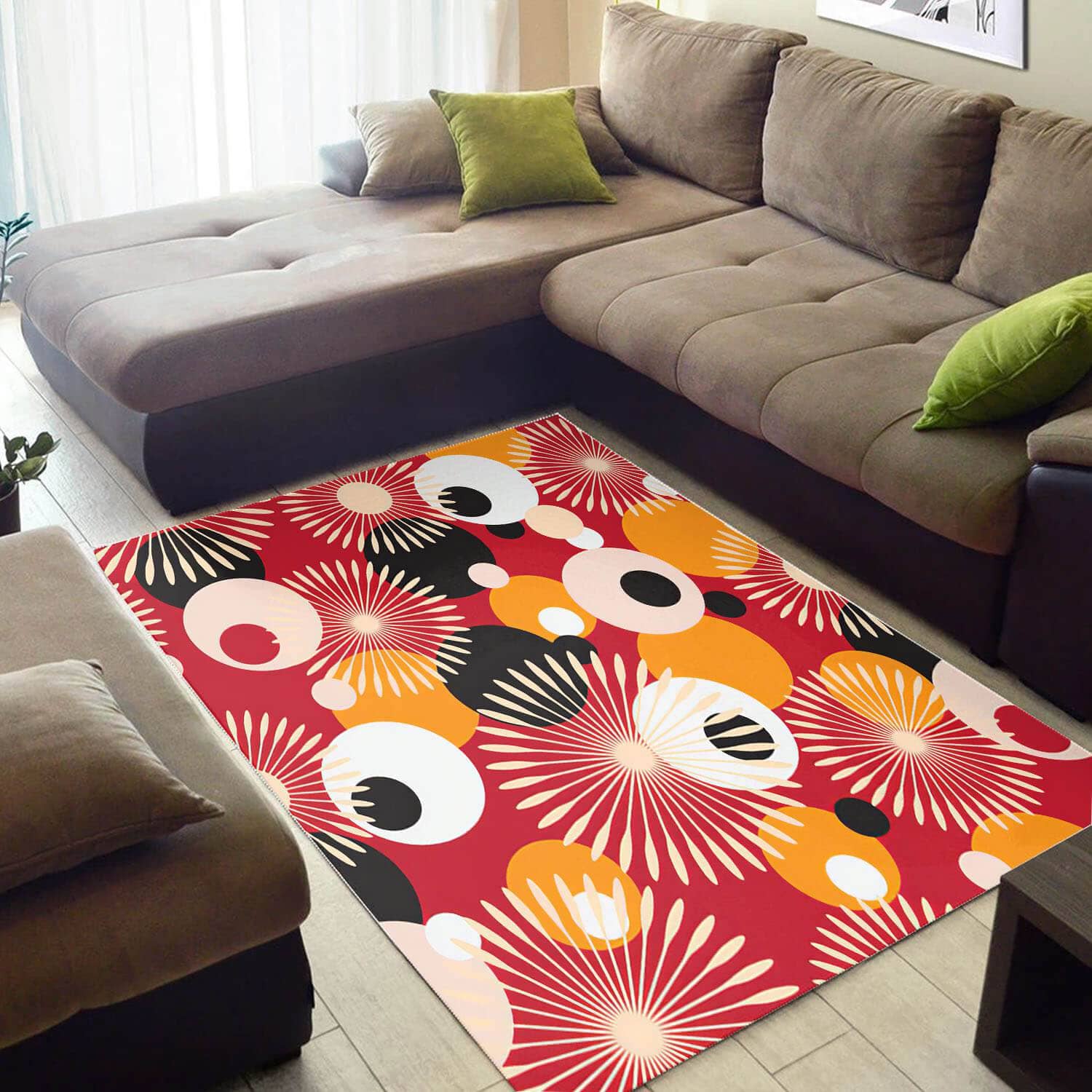 Trendy African Retro Themed Ethnic Seamless Pattern Design Floor House Rug