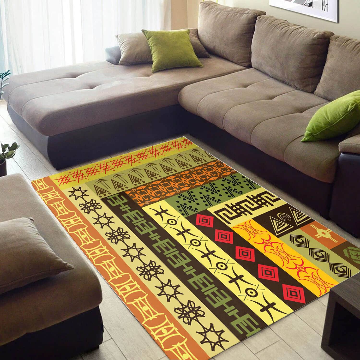 Trendy African Style Attractive Afro American Ethnic Seamless Pattern Large Carpet Room Rug