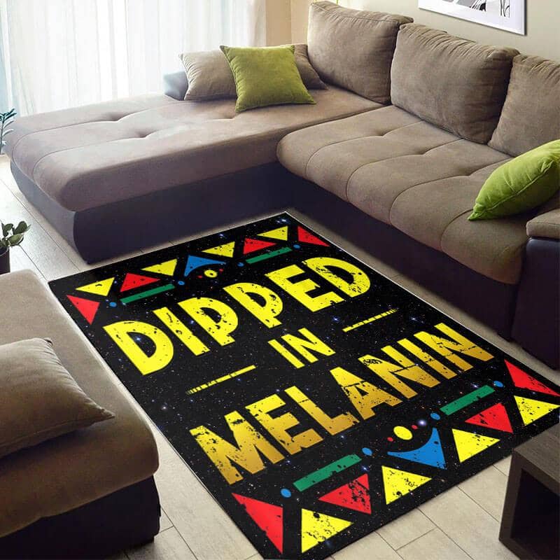 Trendy African Style Beautiful Queen Dipped In Melanin Themed House Rug