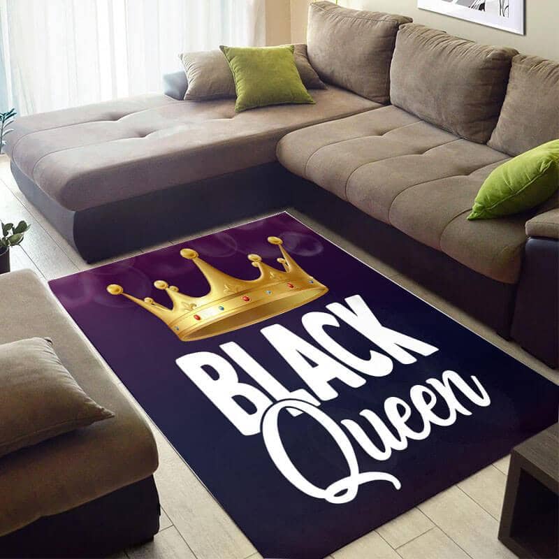 Trendy African Style Cute American Art Lady Black Queen Themed Carpet Rug