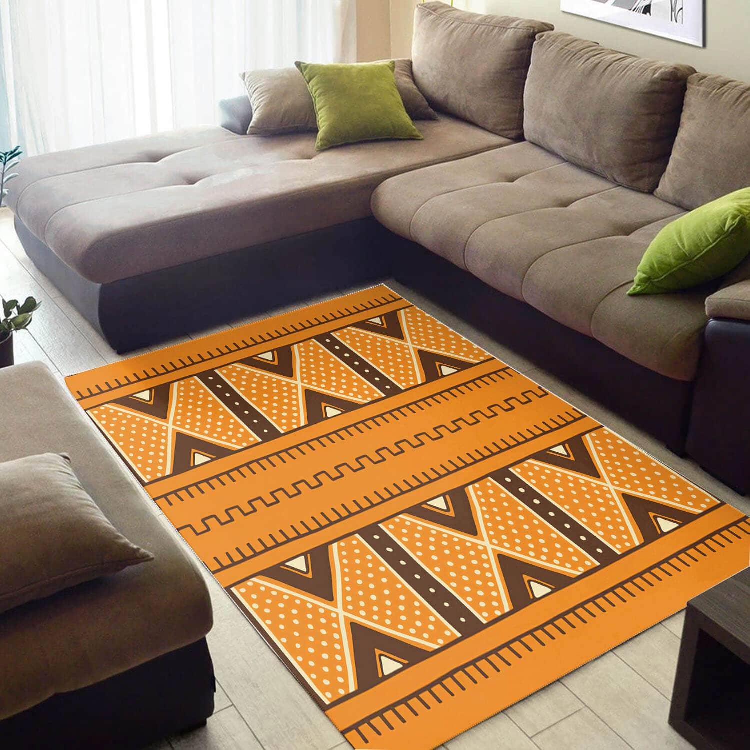 Trendy African Vintage Print Ethnic Seamless Pattern Large Style Rug