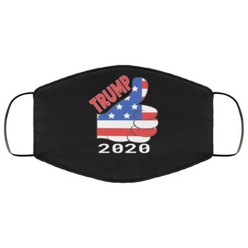 Trump 2020 American Flag Washable No4752 Face Mask