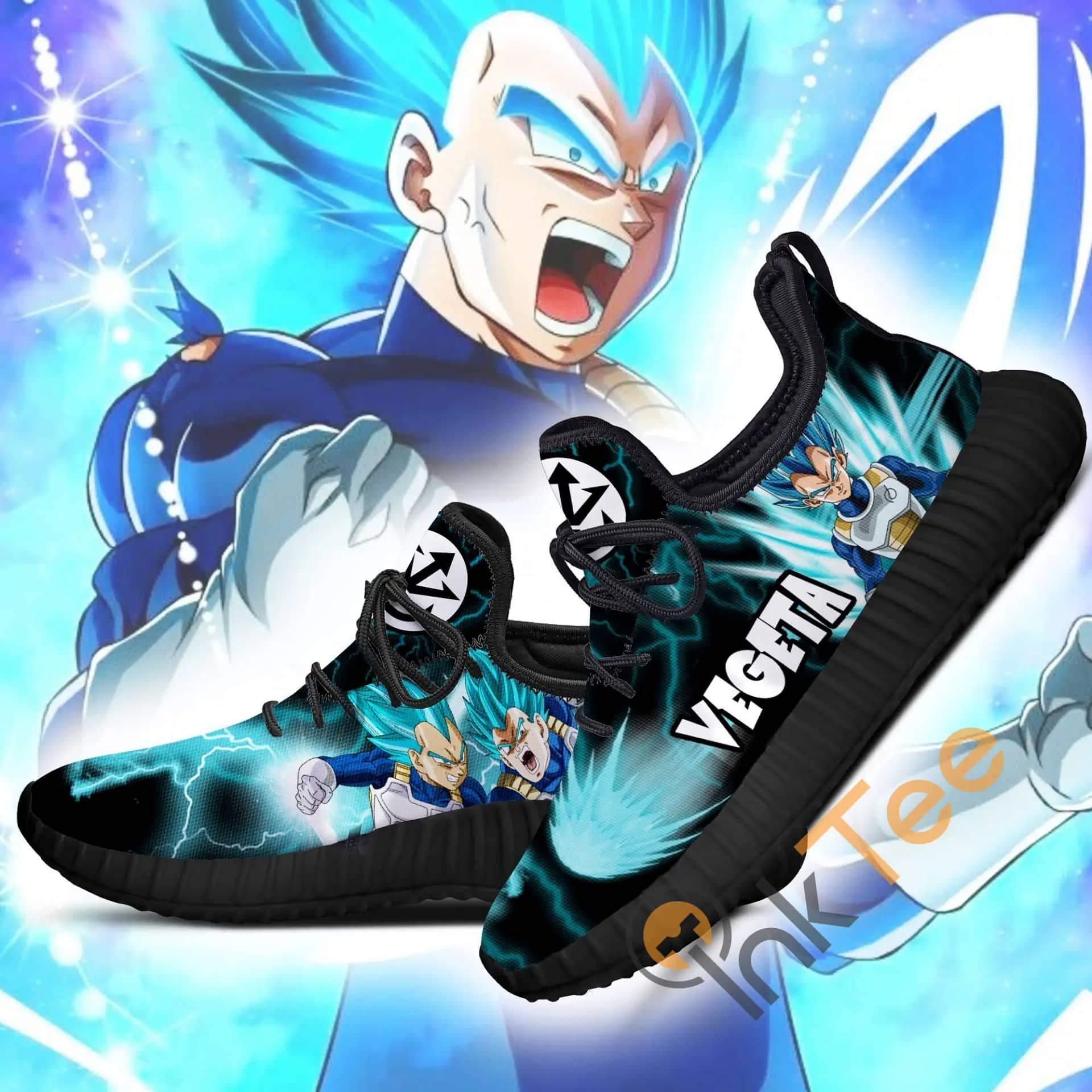 Inktee Store - Vegeta Blue Dragon Ball Anime Amazon Reze Shoes Image