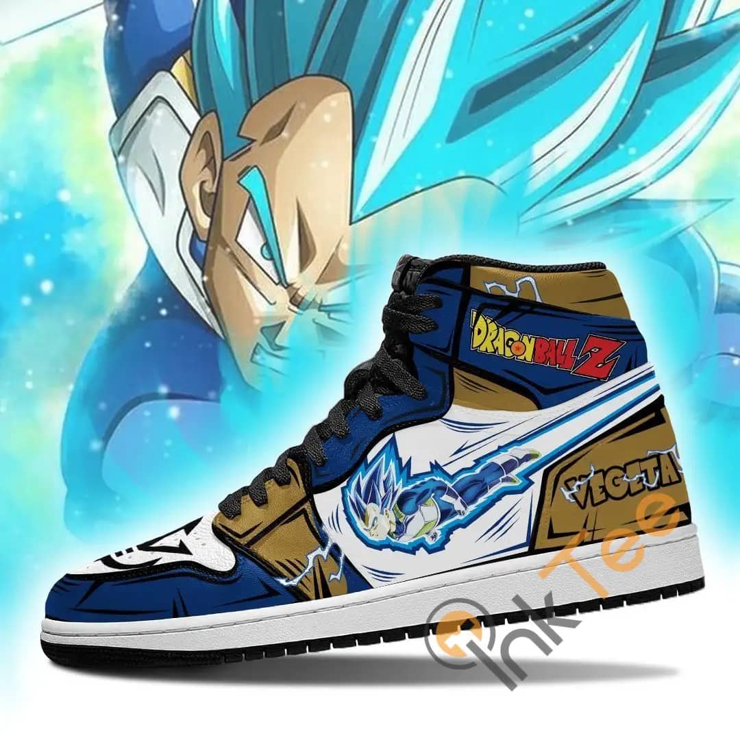 Inktee Store - Vegeta Blue Jordan Dragon Ball Z Anime Amazon Reze Shoes Image