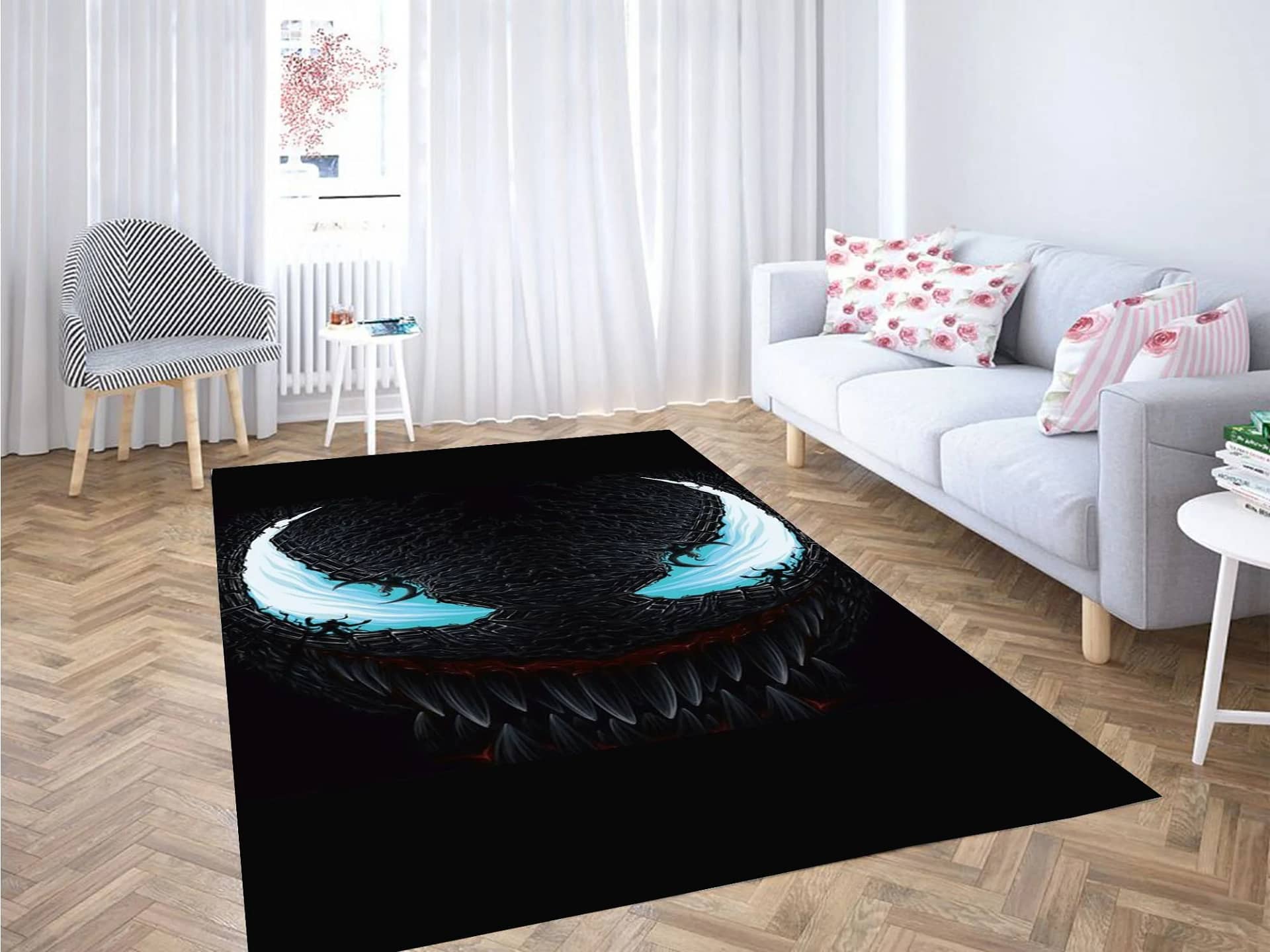 Venom Marvel Background Carpet Rug