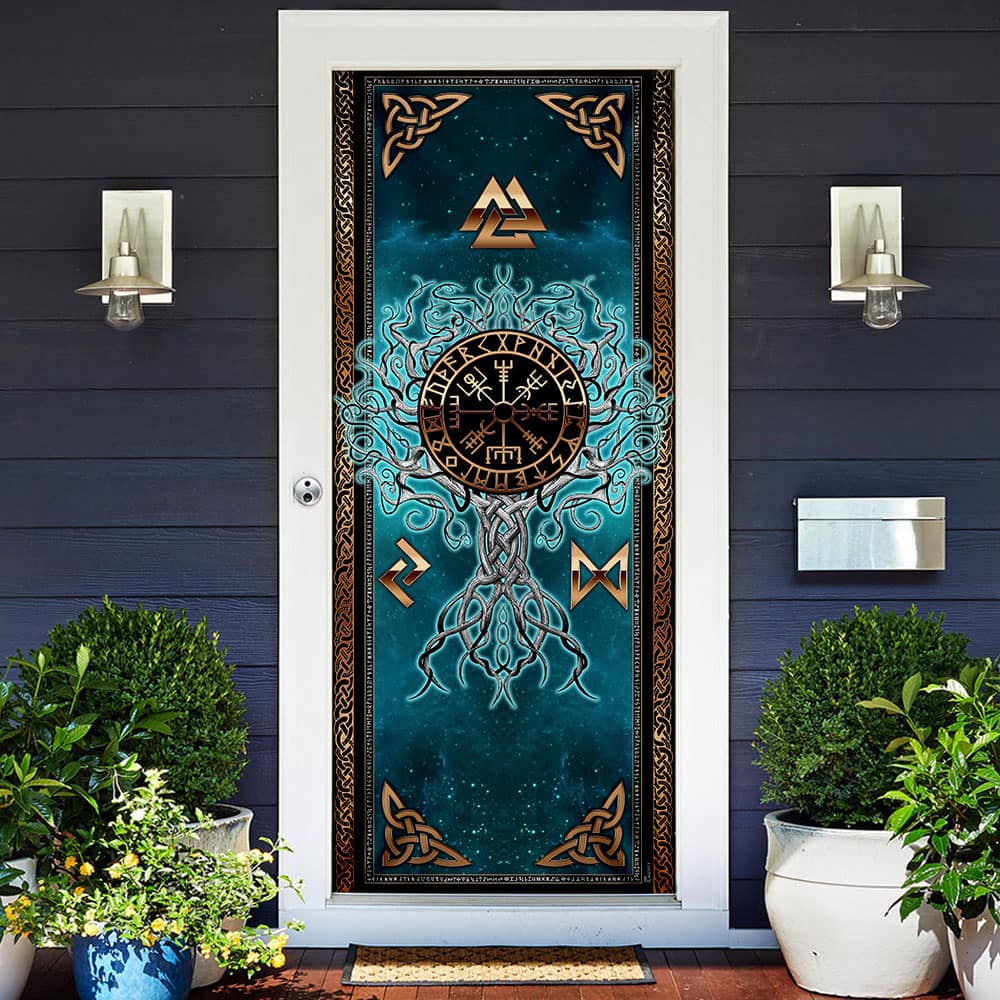 Inktee Store - Viking Tree Yggdrasil Door Cover Image